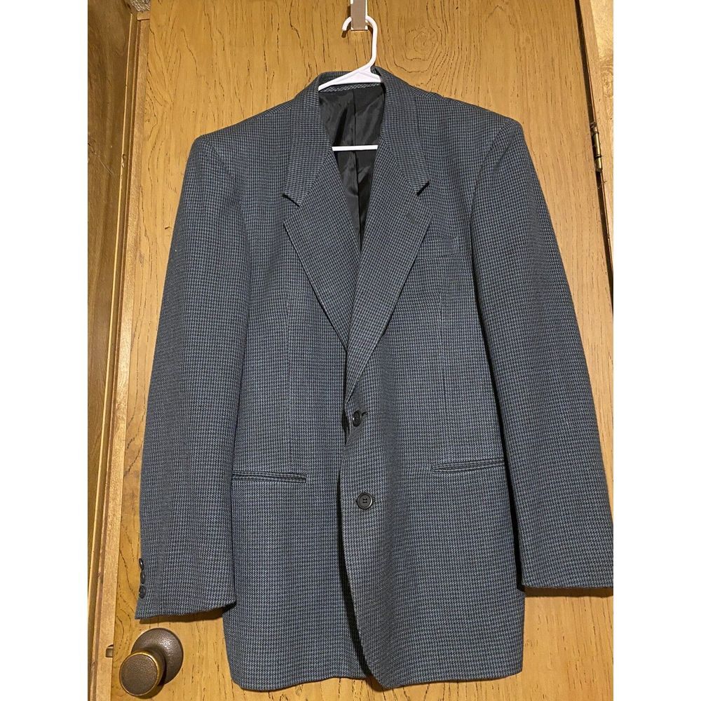 London Square Houndstooth Blazer 42R‎ Silk Blend
